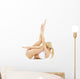 fit blond in white underwear practicing yoga Wall Decal