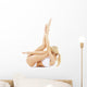 fit blond in white underwear practicing yoga Wall Decal