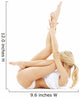 fit blond in white underwear practicing yoga Wall Decal