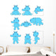 Hippo cartoon Wall Decal