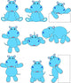Hippo cartoon Wall Decal