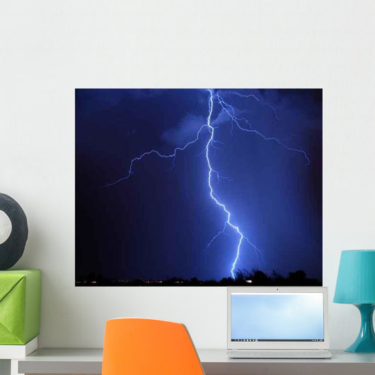 Lightning over City Tucson Wall Decal