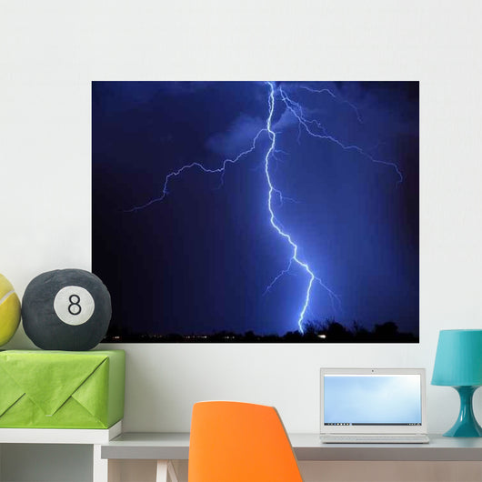 Lightning over City Tucson Wall Decal