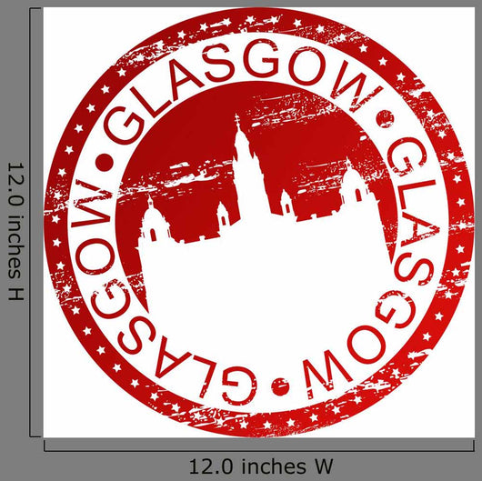 Stamp - Glasgow Scotland Wall Decal