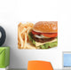 French fries and a hamburger Wall Mural