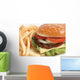 French fries and a hamburger Wall Mural