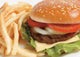 French fries and a hamburger Wall Mural