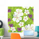 Floral Seamless Pattern with Wall Decal