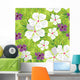 Floral Seamless Pattern with Wall Decal