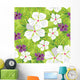 Floral Seamless Pattern with Wall Decal