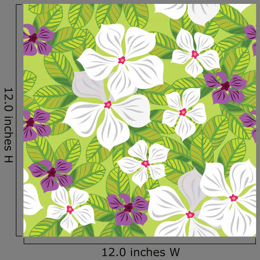Floral Seamless Pattern with Wall Decal