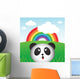 Panda with Rainbow in the Forest Wall Mural