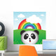 Panda with Rainbow in the Forest Wall Mural
