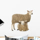 Sheep Standing Over Another Lying Wall Decal