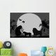 Safari Lion Family Night Wall Mural