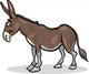 donkey farm animal cartoon illustration Wall Decal
