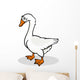 goose farm bird animal cartoon illustration Wall Decal