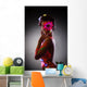Pretty Young Woman Glowing Wall Mural