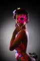 Pretty Young Woman Glowing Wall Mural