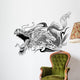 Dragon Doodle Sketch Tattoo Vector Wall Decal