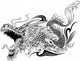 Dragon Doodle Sketch Tattoo Vector Wall Decal