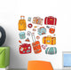 Vintage Suitcases Set Travel Wall Stickers