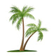 Vector Illustration Two Palm