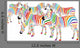 Farbenfrohe Zebras
