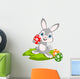 Cartoon Easter Bunny and Eggs Wall Decal