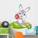 Cartoon Easter Bunny and Eggs Wall Decal
