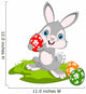Cartoon Easter Bunny and Eggs Wall Decal
