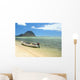 Tropical Beach with Boat Wall Decal