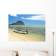 Tropical Beach with Boat Wall Decal