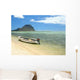 Tropical Beach with Boat Wall Decal