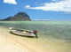 Tropical Beach with Boat Wall Decal