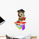 Wise owl reading Wall Decal