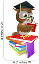Wise owl reading Wall Decal