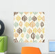 Seamless Hand-Drawn Leaves Wall Decal