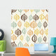 Seamless Hand-Drawn Leaves Wall Decal