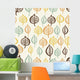Seamless Hand-Drawn Leaves Wall Decal