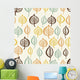 Seamless Hand-Drawn Leaves Wall Decal