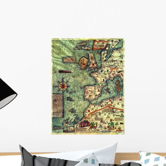 Old Map Wall Mural