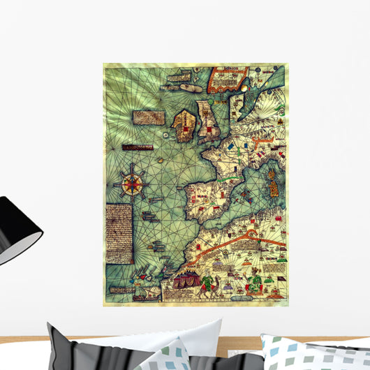 Old Map Wall Mural