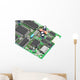Green Computer Circuit Board Wall Decal