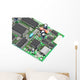 Green Computer Circuit Board Wall Decal