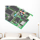 Green Computer Circuit Board Wall Decal