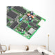Green Computer Circuit Board Wall Decal