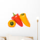 Three Sweet Peppers Cutout Wall Decal