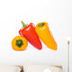 Three Sweet Peppers Cutout Wall Decal