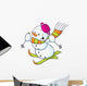 Cheerful Snowman Skis